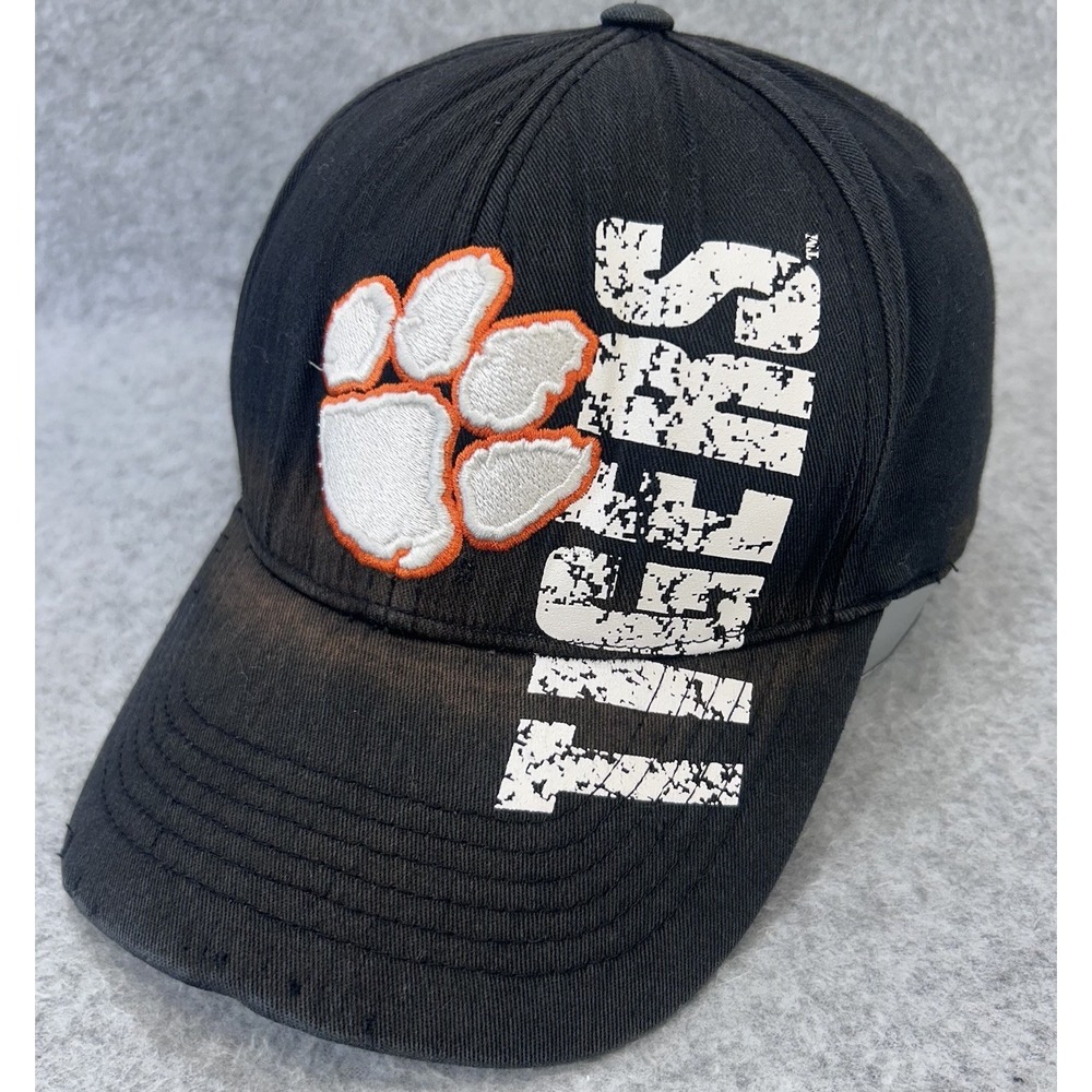 Tigers Paw Logo Hat Top of the World Black One Fit Stretch Cap